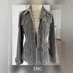 INC- Women's Gray Corduroy Jacket